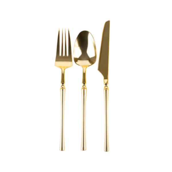 Black And Gold Plastic Party Bundle - Whisk