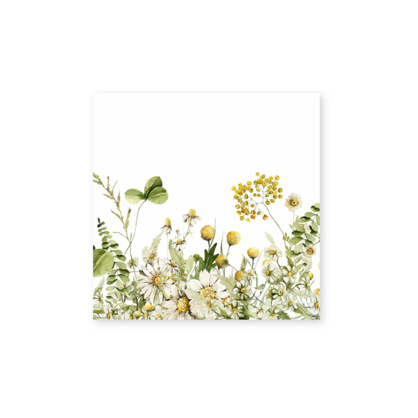 Disposable Paper Cocktail Napkins 16 Pack - Daisy Dreams