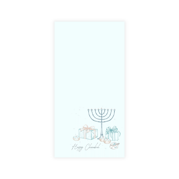 Disposable Linen-Like Paper Guest Towel 16 Pack - Pastel Drawn Menorah