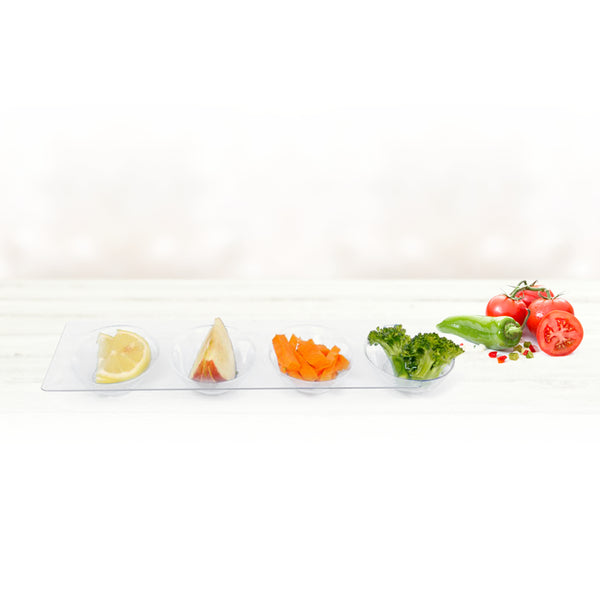 Clear Plastic Mini Appetizer Serving Tray - 5 Count