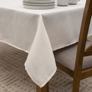 Posh Setting Clear Tablecloths Premium Off White Waterproof Polyester Tablecloth