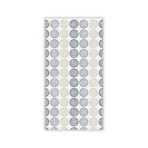 Blue Circles airlaid guest towel blue geometric disposable napkin
