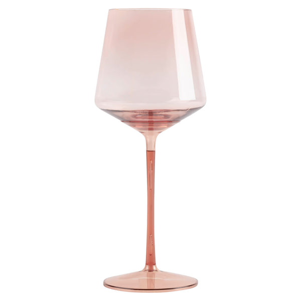 14 Oz Rose HIP Plastic Stemmed Wine Goblets - 4 Count