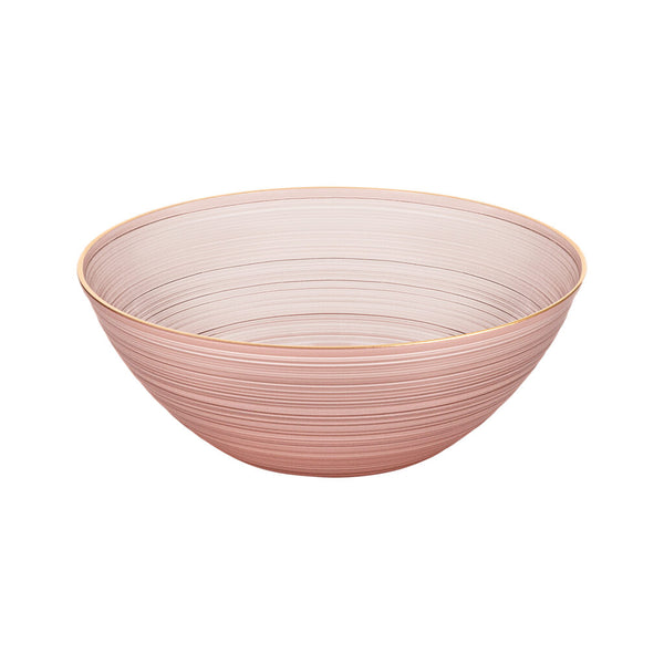 rose and gold soup bowl on a white background