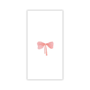 Disposable Paper Napkin with a pink bow design on a white background