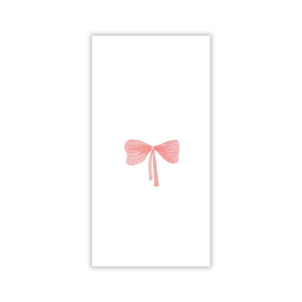Disposable Paper Napkin with a pink bow design on a white background