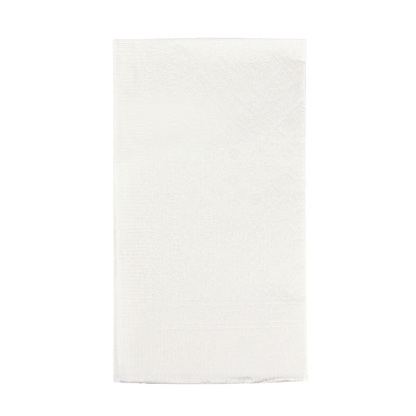 a white paper folded dinner napkin