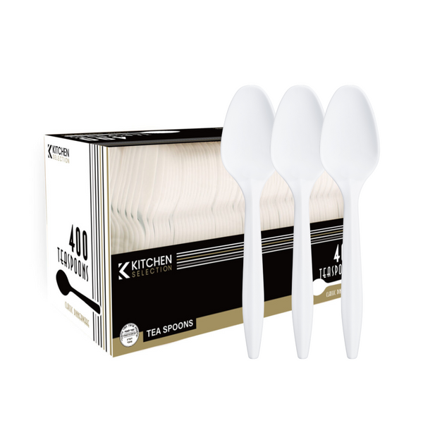 Everyday Cutlery White Plastic Teaspoons – Basic Flatware