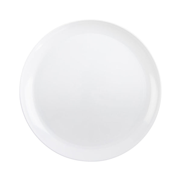 32 Pack White Round Plastic Dinnerware Set (16 Guests) - Presentation