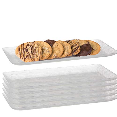 6.25 x 14 Inch Rectangle Clear Serving Tray
