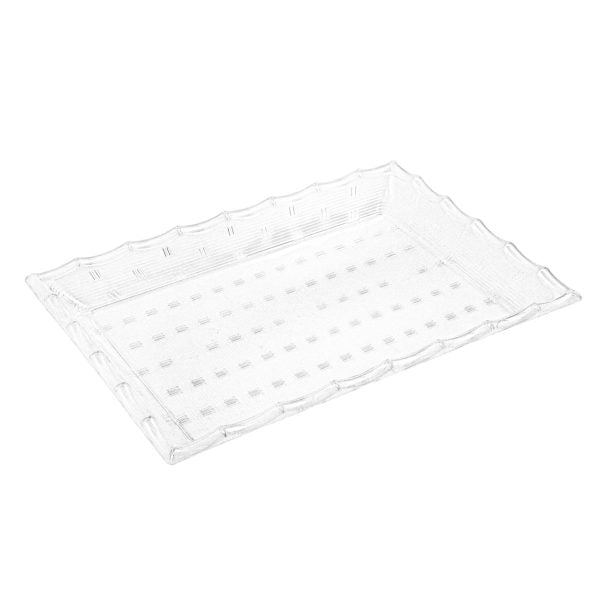Clear Plastic Rectangular Cake Tray - 2 Count