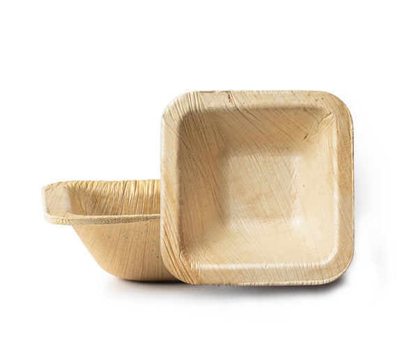 100% Compostable Plates Natural Disposable Rectangle Palm Leaf Plates Bamboo-Style Plate, Eco-Friendly - Palm Leaf