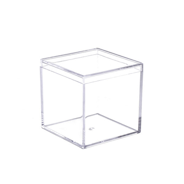 2 Inch Clear Square Boxes With Lid - 6 Count