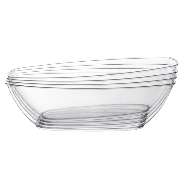 72 oz. Clear Oval Salad Bowl - 4 Count