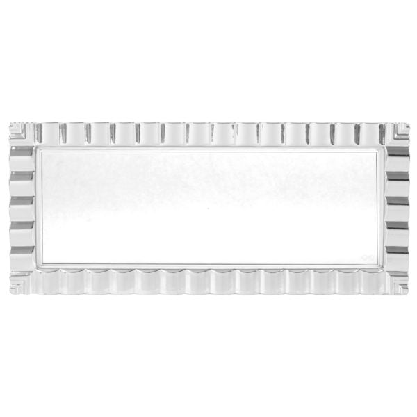 Silver and Clear Rectangular Tray - 2 Count