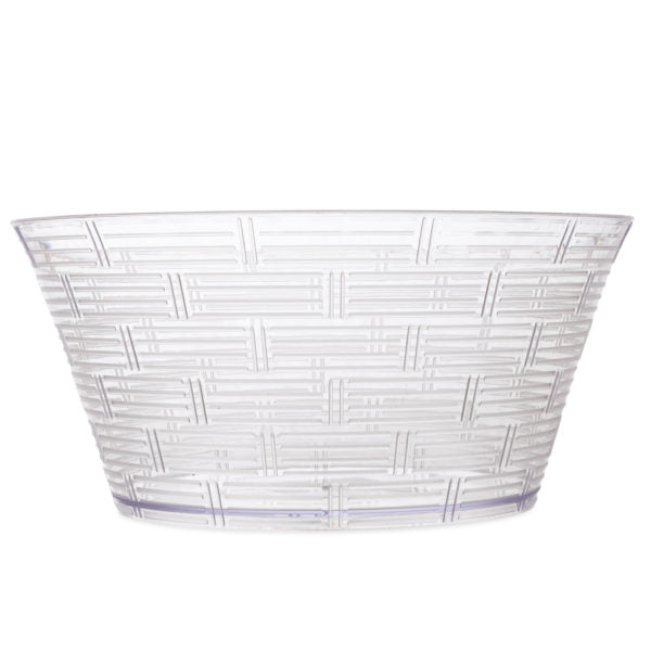 Clear Basket Weave Salad Bowl - 2 Count