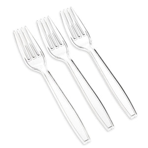 Clear Plastic Deluxe Forks