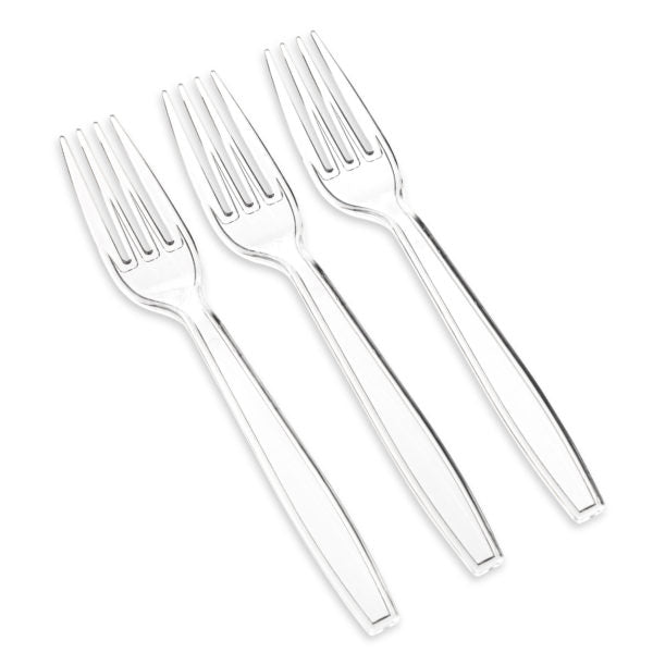 Clear Plastic Deluxe Forks