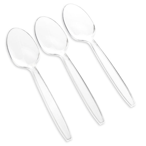 Clear Plastic Deluxe Spoons