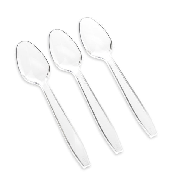 Clear Plastic Deluxe Spoons