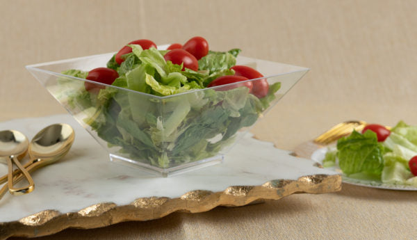 Clear Square Salad Bowl - 2 Pack