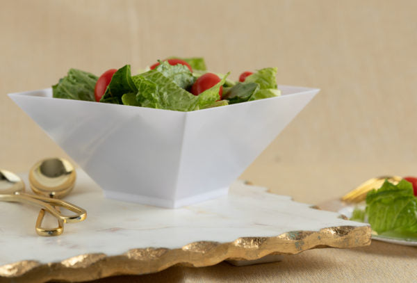 White Square Medium Salad Bowl - 2 Pack