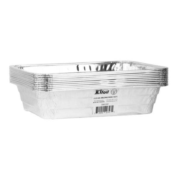 2.25 Pound Aluminum Pans With Foil Lids - 10 Sets