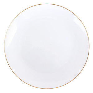 Embossed Disposable Plastic Plates 40 Pcs Combo Pack - White