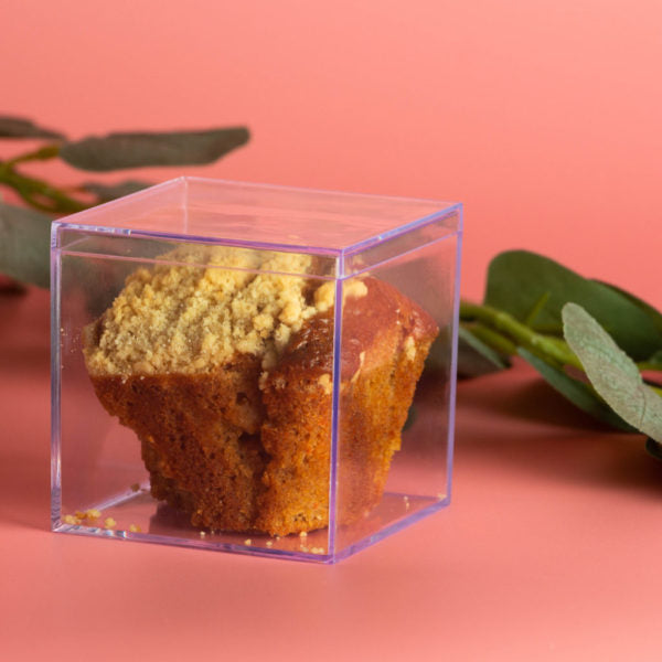 3 Inch Clear Square Boxes With Lid - 4 Count