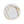 White and Gold Round Plastic Plate 10 Pack - Brush