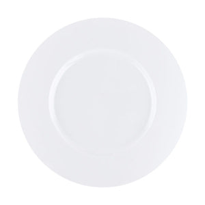 White Round Plastic Plates 10 Pack