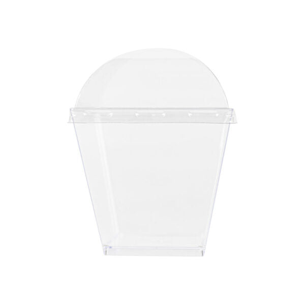 7 oz. Clear Square Cups With Lids - 10 Count