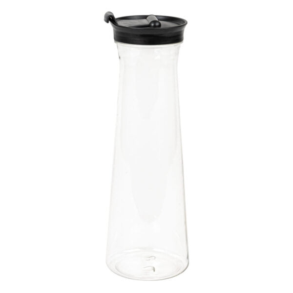 Clear Plastic Pitcher With Black Lid 32 oz. - 1 Pack