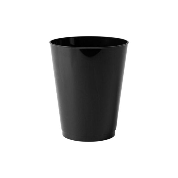 12 Oz Black Hard Plastic Round Party Cups 10 Pack