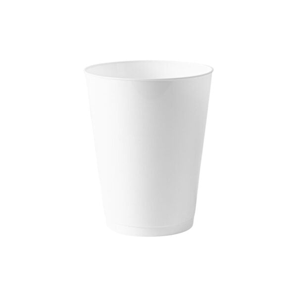12 Oz White Hard Plastic Round Party Cups 10 Pack