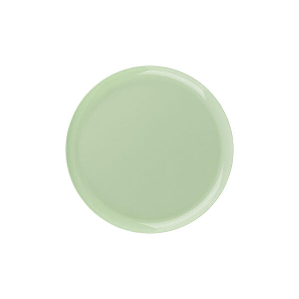 Mint Green Round Plastic Plates 10 Pack - Edge