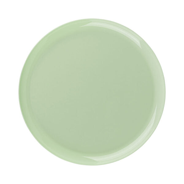 Mint Green Round Plastic Plates 10 Pack - Edge