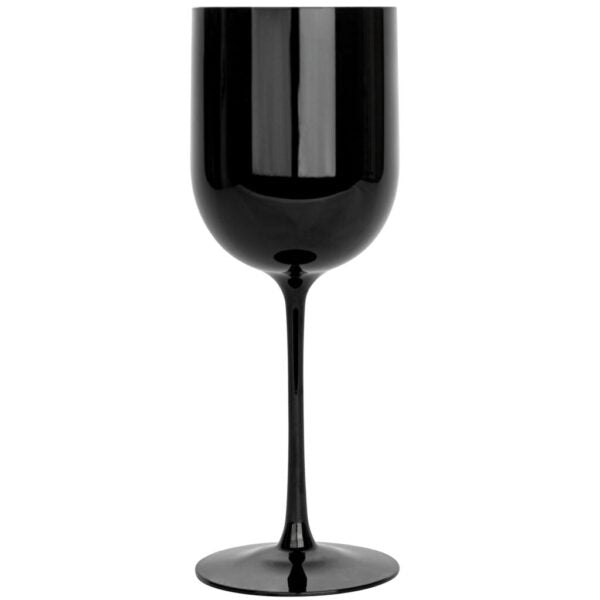 Black Plastic Wine Goblets