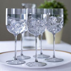 Smoke Plastic Wine Goblets