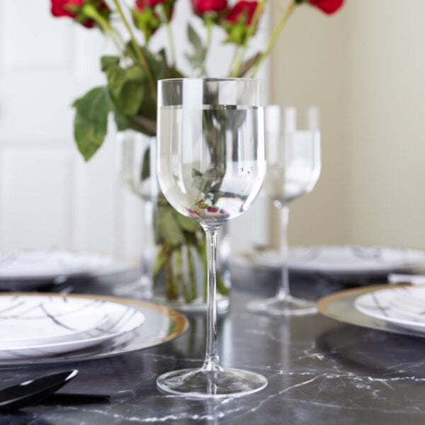 Clear Plastic Wine Goblets