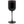 Black and gold rim plastic stemmed wine glass 