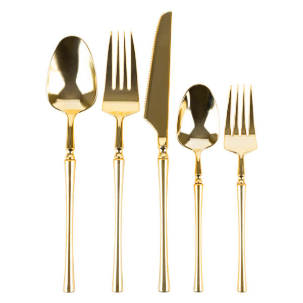 Infinity Collection Gold Flatware Set 40 Count -Setting for 8