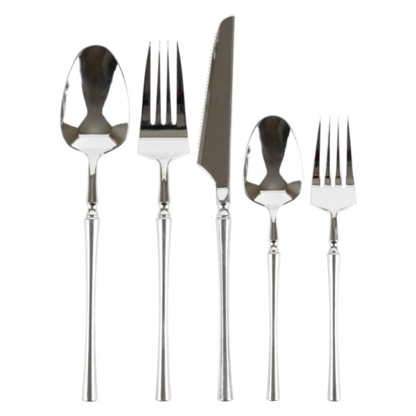 Infinity Collection Silver Flatware Set 40 Count-Setting for 8