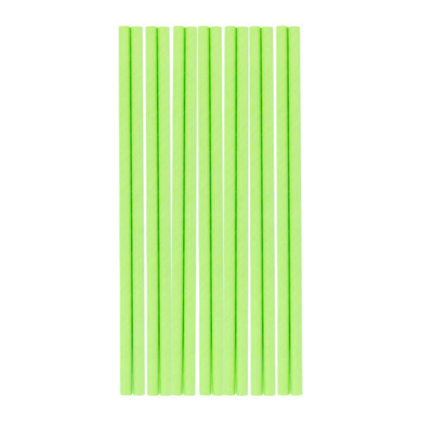 Green Paper Straws 24 Pack