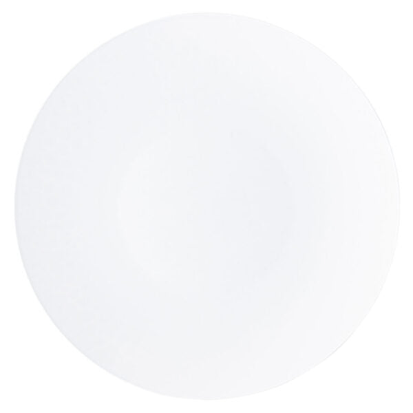 White Hammered 13″ Round Plastic Charger Plate - 4 Pack