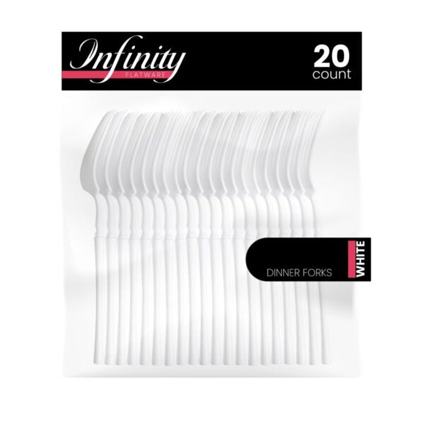 Infinity Collection White Flatware 20 Count