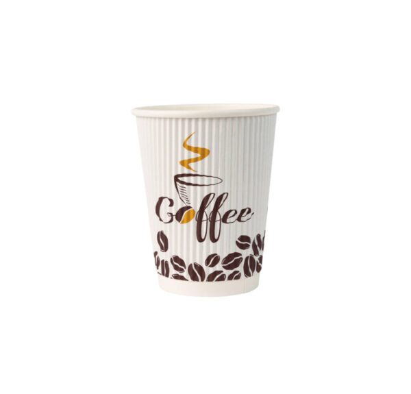 12 oz. Ripple Paper Coffee Cups - 20 Count