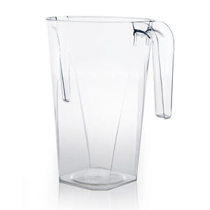 Clear Plastic Square Pitcher with Handle 48 OZ - 1 Pack - Posh Setting