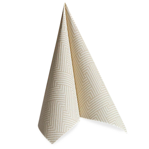 Linen Like Disposable Paper Dinner Napkins - Cream - 50 Pack - Posh Setting