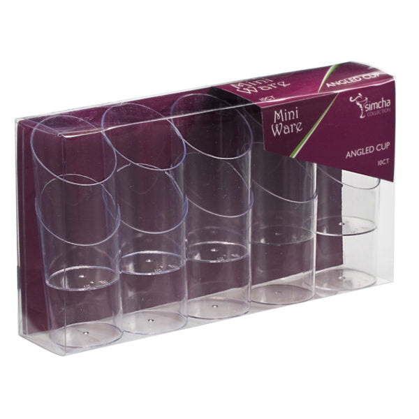 2.5 oz. Clear Plastic Angled Mini Cup-10 Count